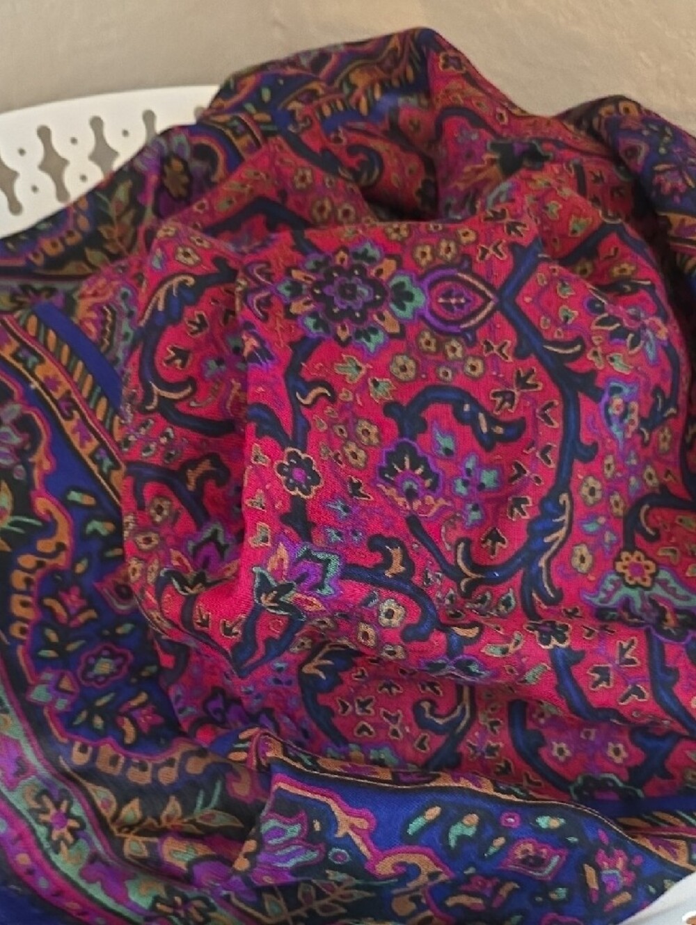 Liz Claiborne Vintage Multicolor Wool Scarf
